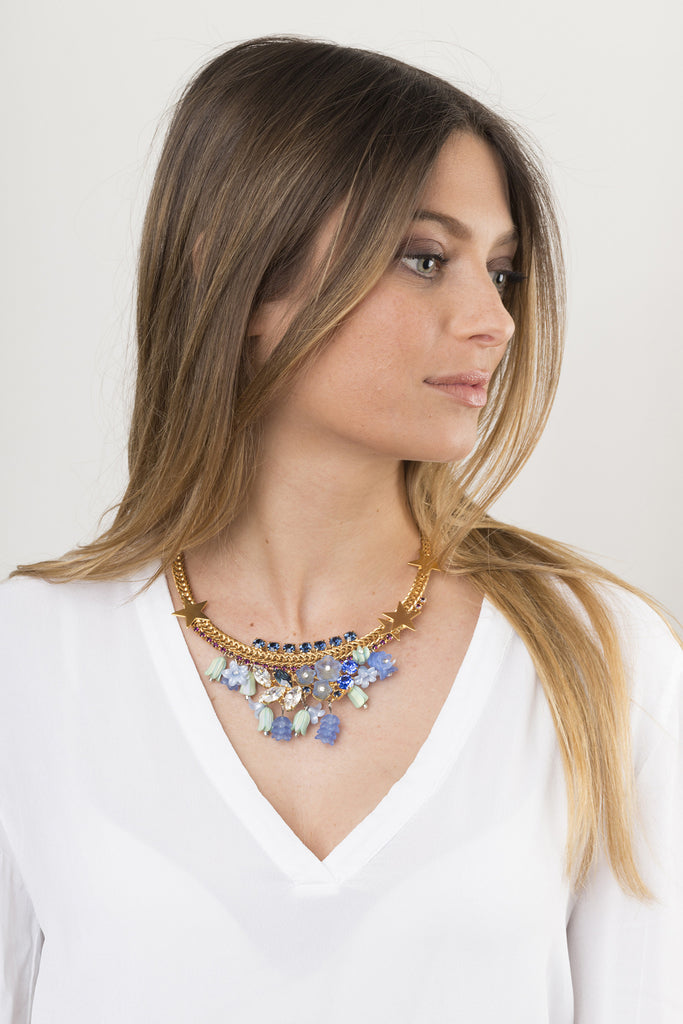 Silvia Gnecchi Kalani blue necklace